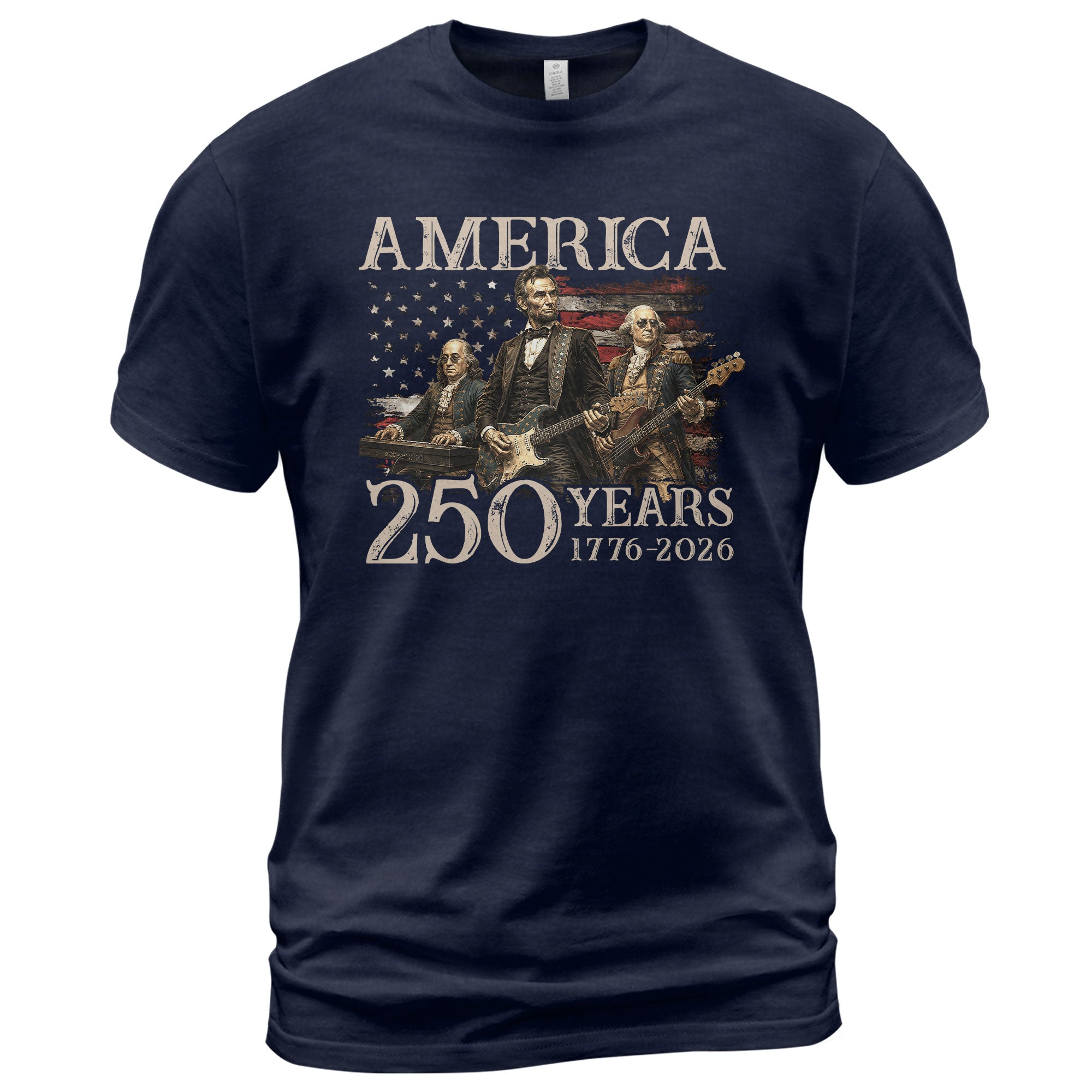 Graphic Lincoln Presidents T Shirt America 250 Years Patriotic 1776 2026 Summer