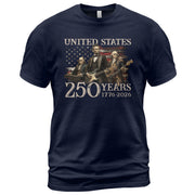 Graphic 1776-2026 Lincoln Presidents T Shirt - Patriotic Unisex Summer Wear Item - Rust Field Wear