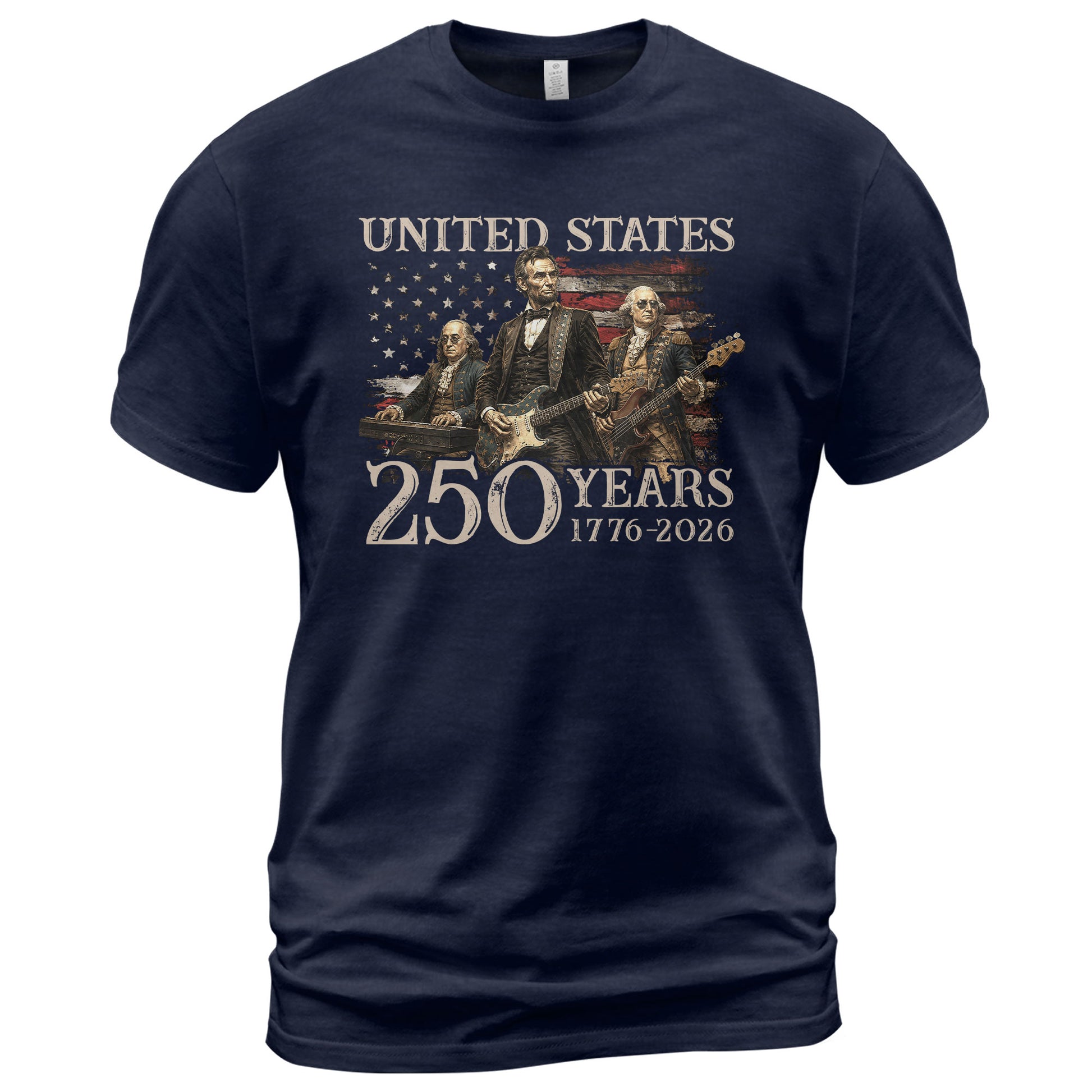 Graphic 1776-2026 Lincoln Presidents T Shirt - Patriotic Unisex Summer Wear Item - Rust Field Wear