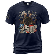Washington Lincoln Guitar T-Shirt 1776-2026 Historical Patriotic Graphic Tee Anniversary Gift