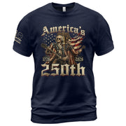 Washington and Lincoln Guitar Shirt 1776-2026 Patriotic Graphic Tee Historical Legacy Apparel