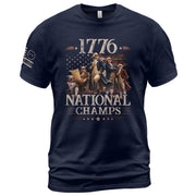 1776 National Champs Shirt Retro Independence Day Men American Pride Graphic Tee