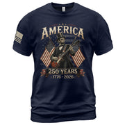 Patriotic Lincoln Electric Guitar T-Shirt 1776 2026 Vintage American Flags Tee Retro