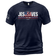 JESUSAVES T-Shirt USA Flag Patriotic 1776 2026 We The People Men Cotton Tee Shirt