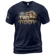 Two Fiddy 1776 2026 Graphic Tee Bald Eagle Patriotic Apparel Heritage Clothing