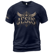 Jesus The Way The Truth The Life Shirt Christian Cross Wings Faith Graphic Tee