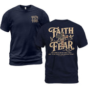 Faith Over Fear Christian Shirt Psalm 118:6 Patriotic Religious Graphic Faith Tee