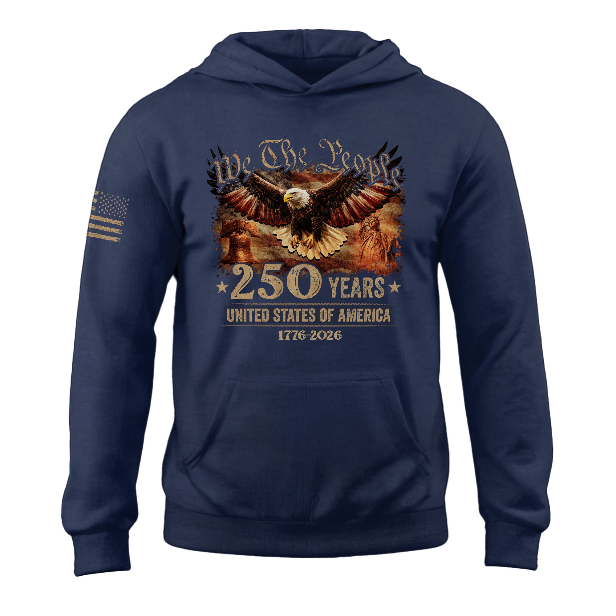 America 250th Anniversary Hoodie 1776–2026, Patriotic USA Freedom Theme