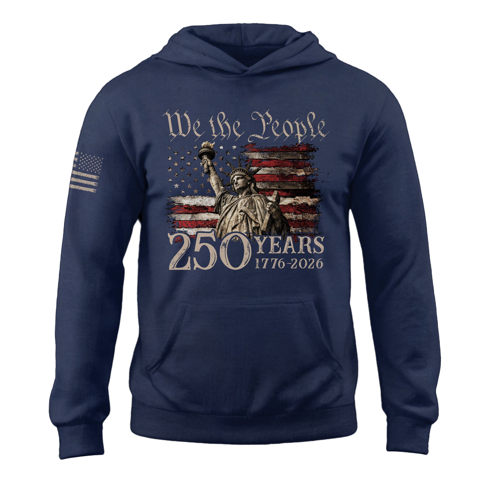250th Anniversary USA Hoodie 1776–2026, American Patriotic Celebration Wear
