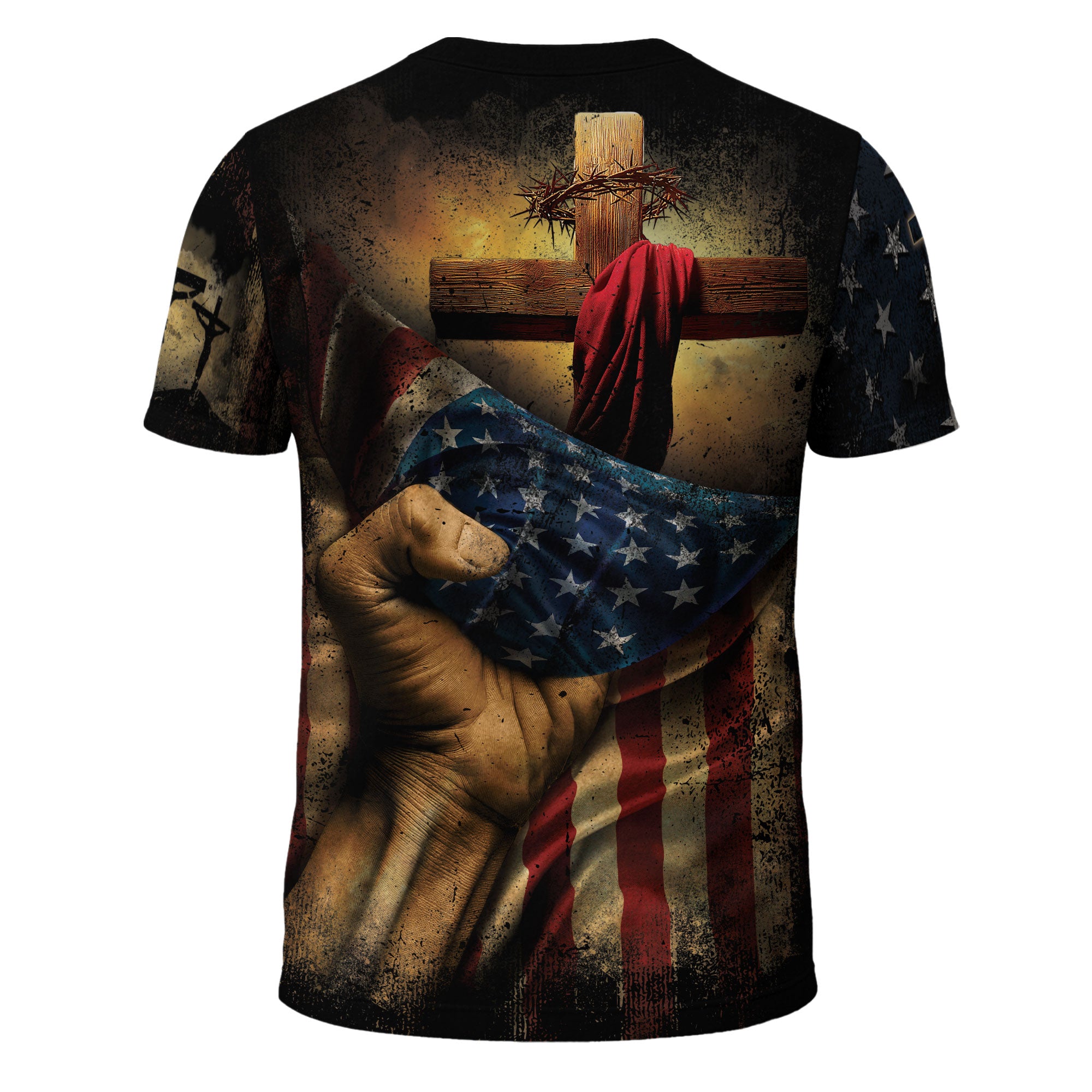 Jesus: Truth & Freedom | Lion, Flag & Cross Patriotic Christian Wear