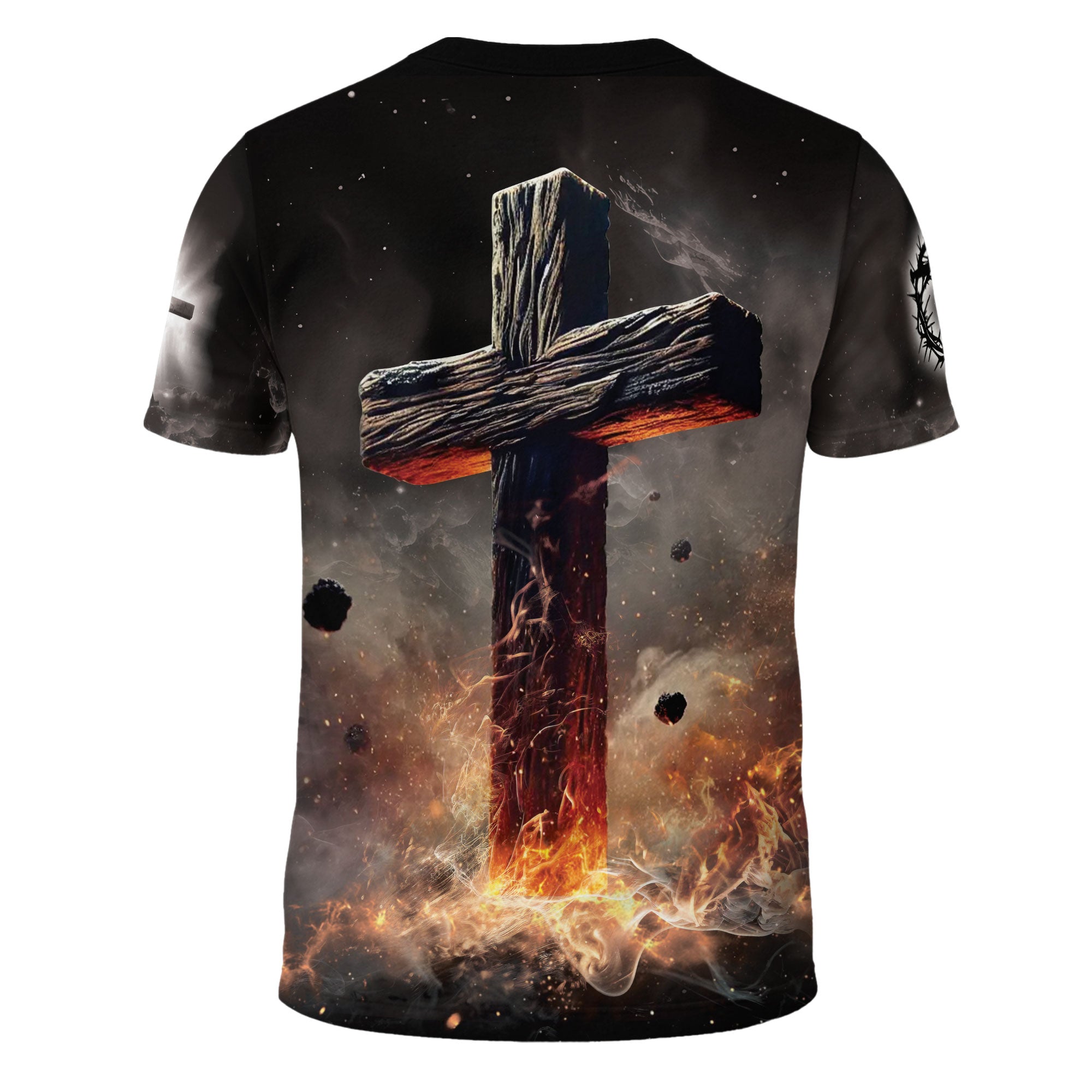 Faith Over Fear T-Shirt – Lion and Cross Full Print Design