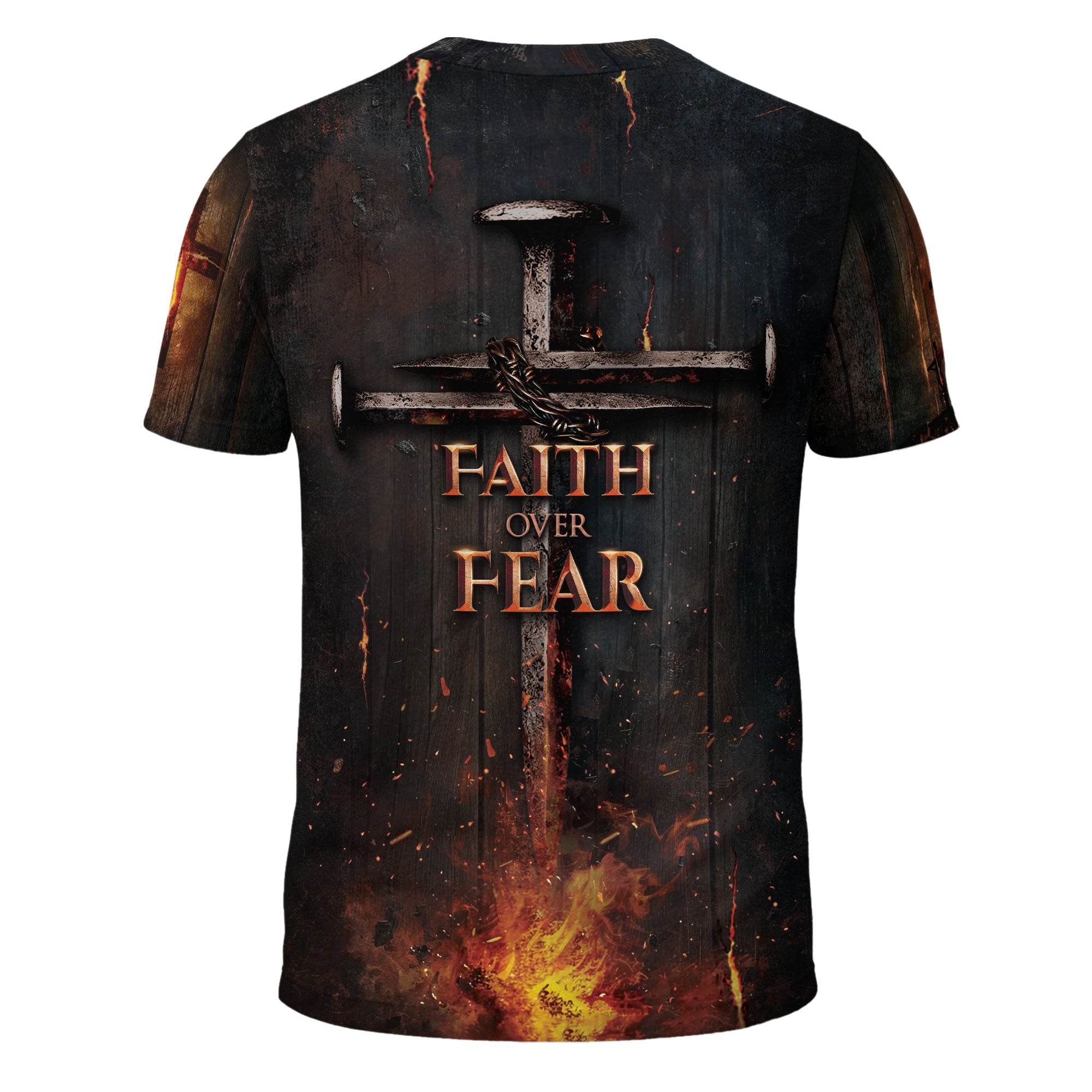 Faith Over Fear Patriotic T-Shirt - Rust Field Wear