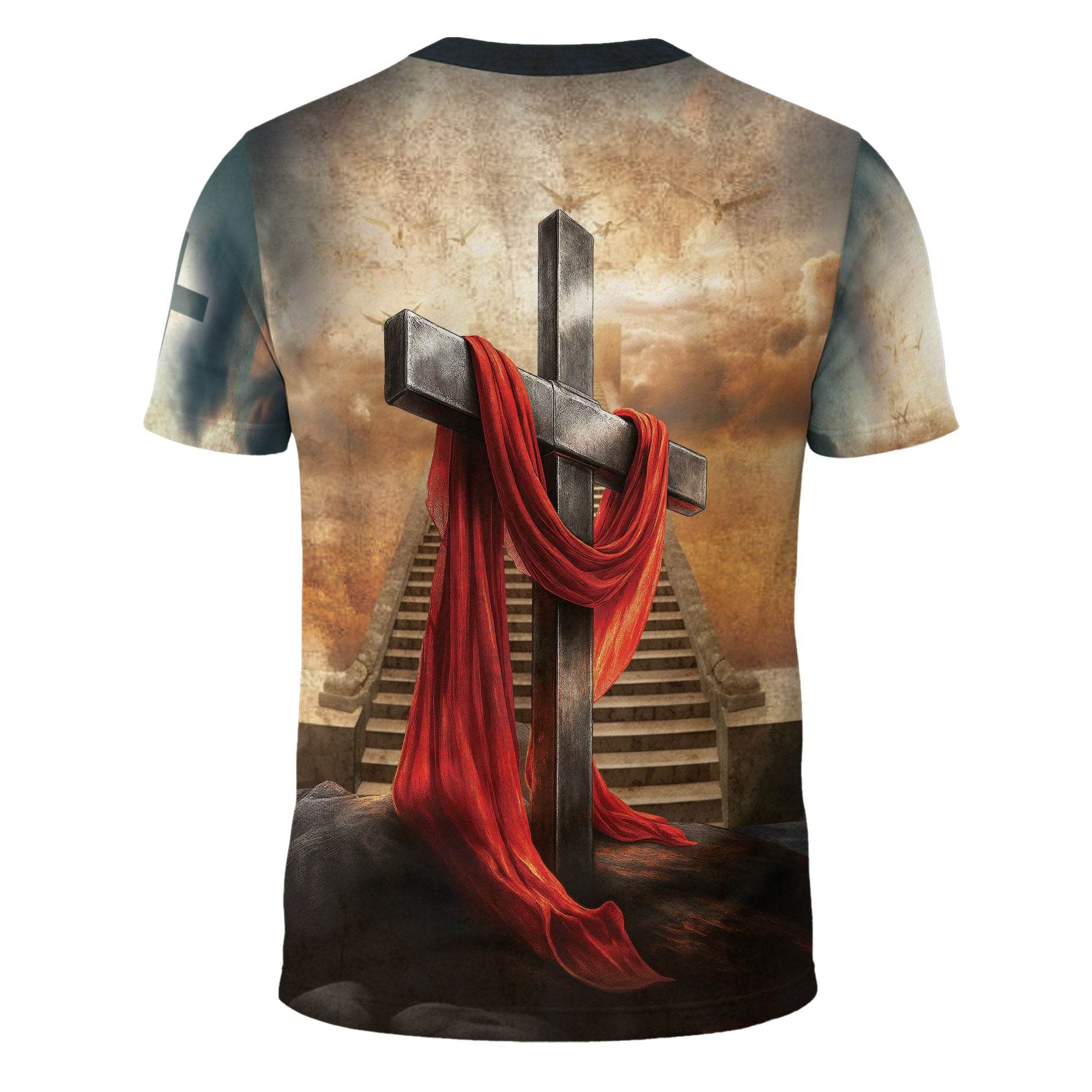 Iron Sharpens Iron Lion Cross Heaven Stairs T-Shirt - Rust Field Wear