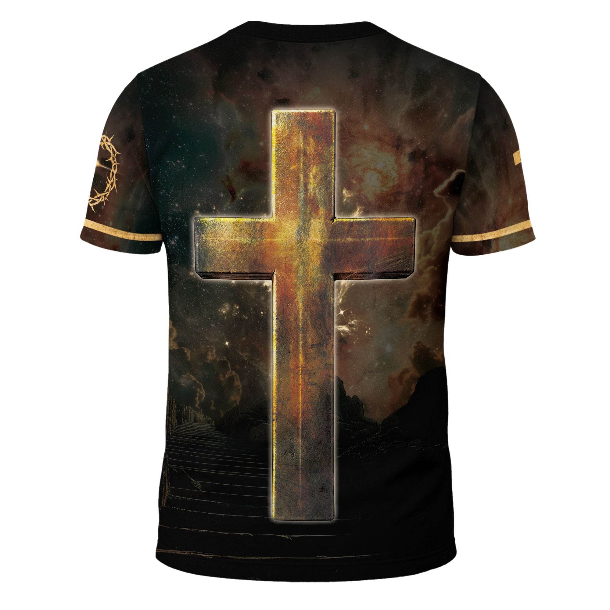 Iron Sharpens Iron Lion Cross Christian T-Shirt - Rust Field Wear