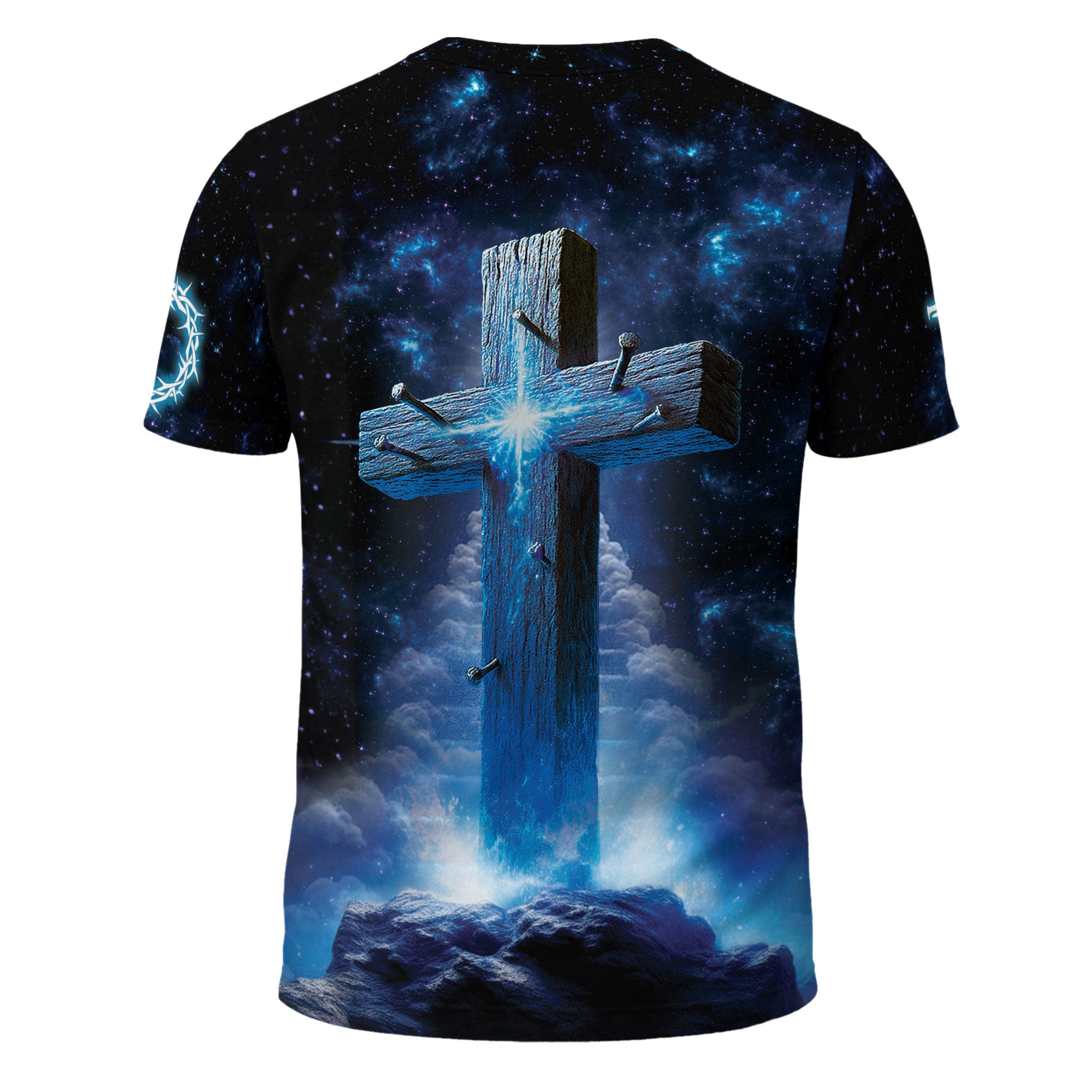 Iron Sharpens Iron Proverbs 27:17 Cosmic Christian T-Shirt