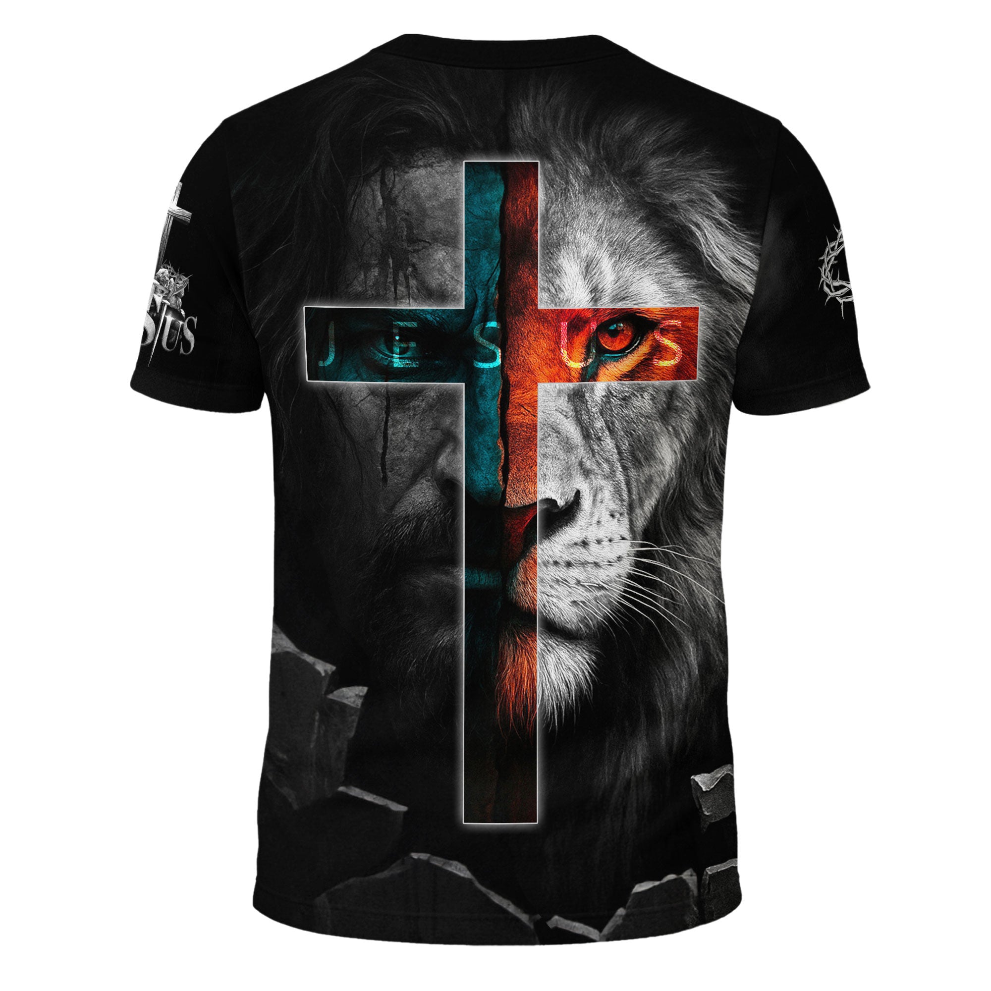 Jesus Loves You Cross of Redemption Lion Christian T-Shirt