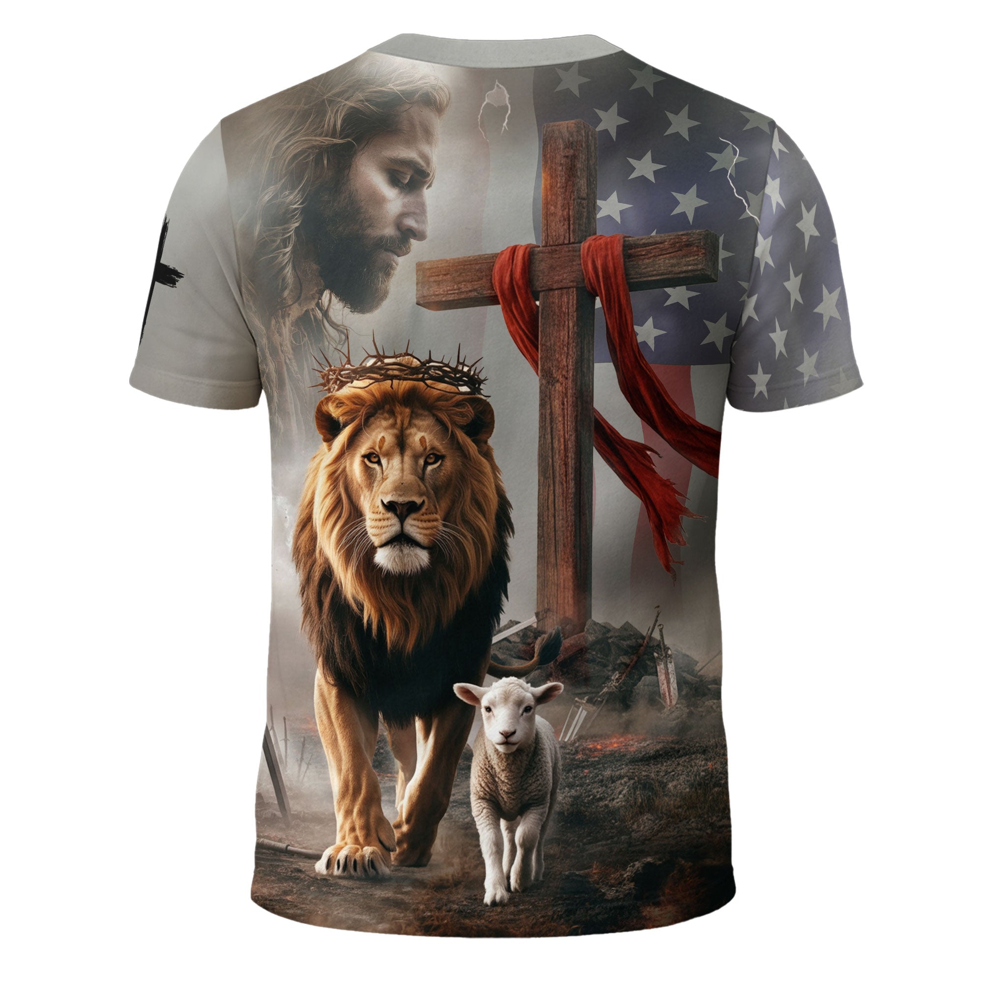 Revelation Freedom “Jesus Is Coming Back” Lion and Cross Christian T-Shirt