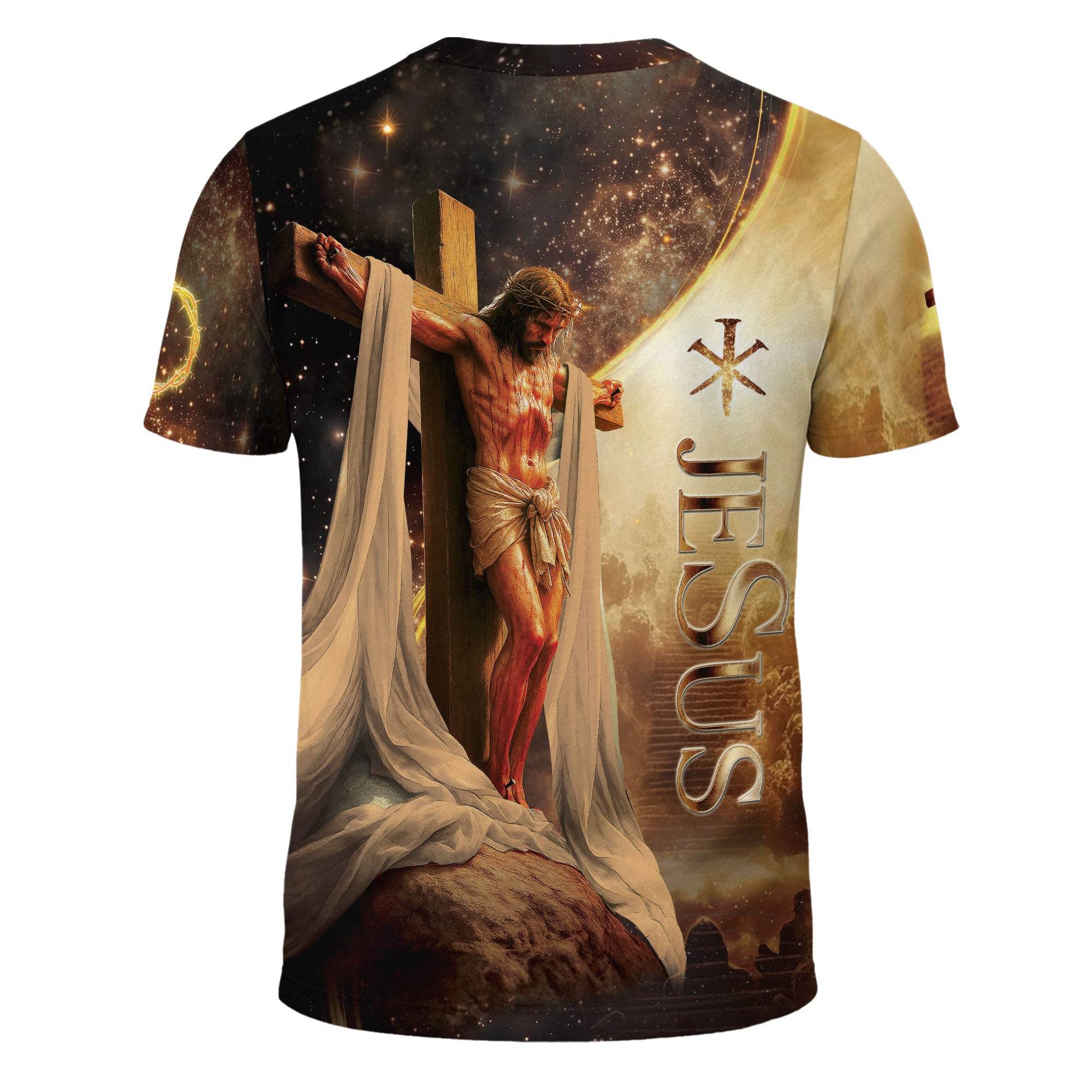 I Can Do All Things Through Christ Lion & Cross T-Shirt - Rust Field Wear