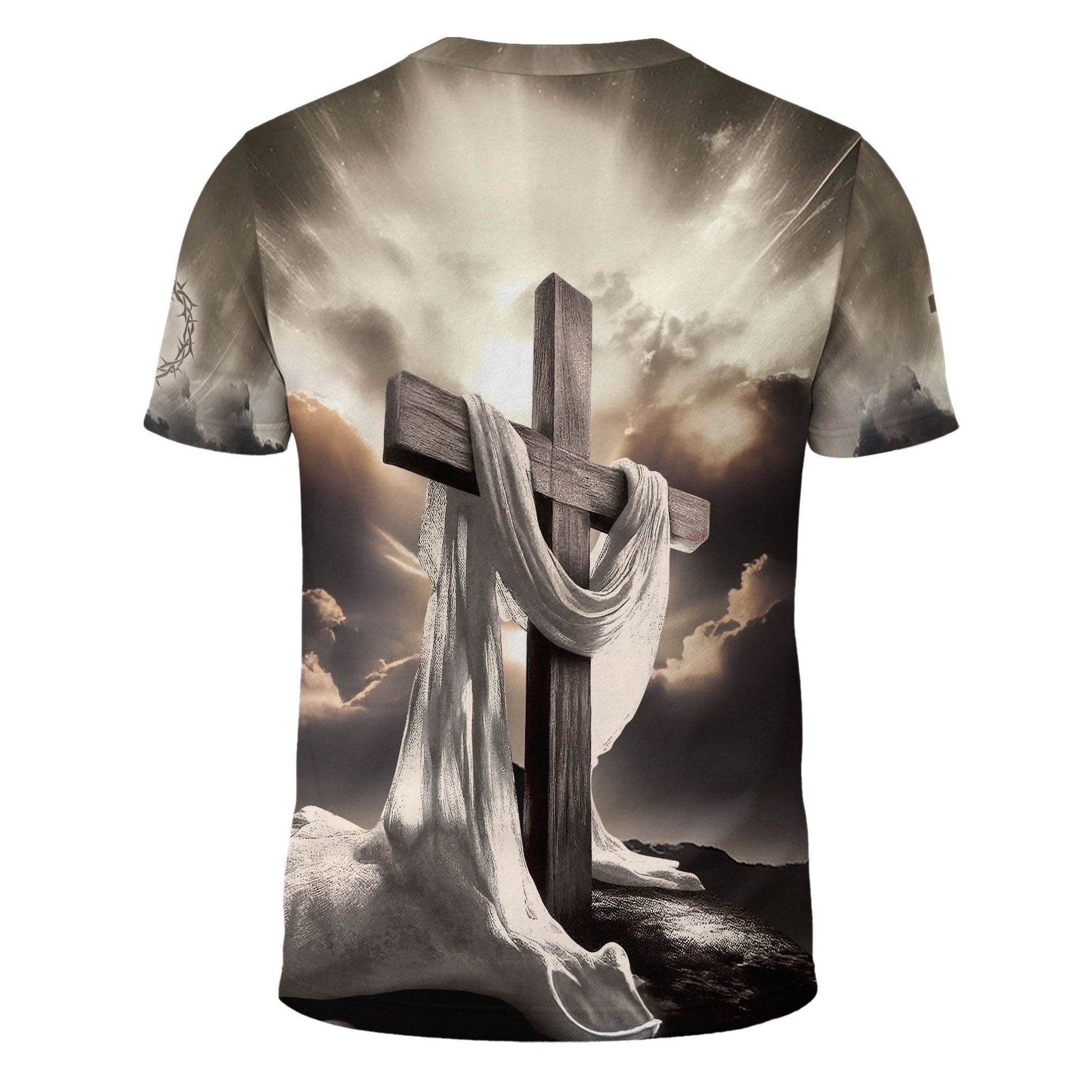 Faith Over Fear Lion Cross & Lamb Christian T-Shirt - Rust Field Wear