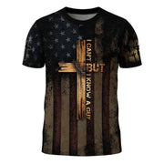 I Can’t But I Know A Guy – Cross & Flag Faith Warrior T-shirt - Rust Field Wear