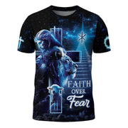 Faith Over Fear – Heaven’s Lion, Lamb & Cross Vision T-Shirt