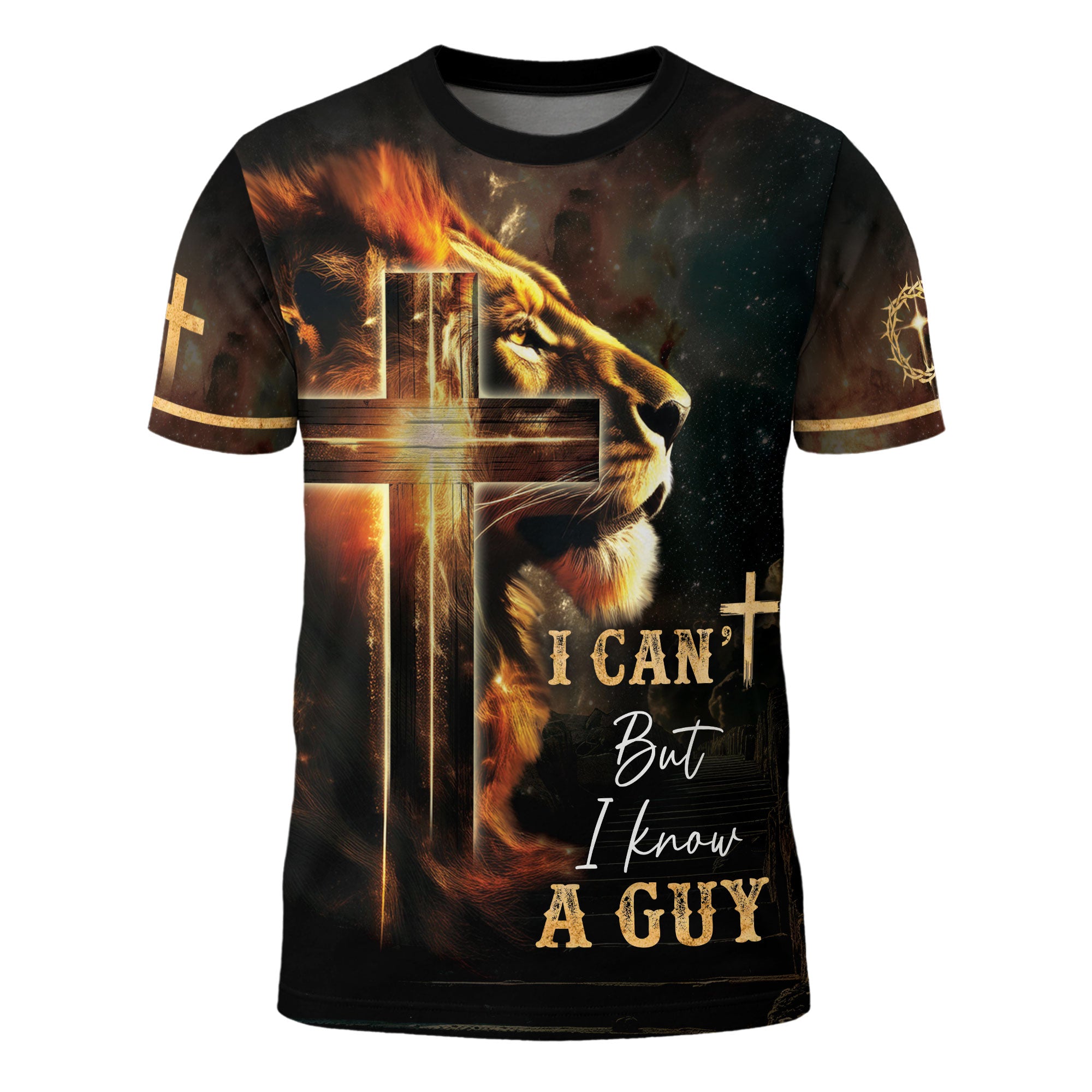 I Can't But He Can Fiery Lion Of Judah Christian Shirt