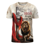 Iron Sharpens Iron Proverbs 27:17 Roaring Lion T-Shirt