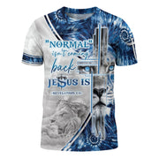 "Normal Isn't Coming Back" Blue Eyed Lion Religious T-Shirt