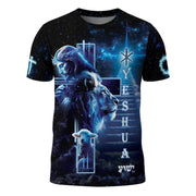 Yeshua Lion and Lamb Heavenly Cross Christian T-Shirt - Rust Field Wear