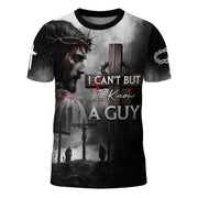 I Can’t But I Know A Guy Jesus Cross Lion Redemption Warrior Christian T-Shirt