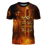 Jesus The Way The Truth The Life Lion Christian T-Shirt