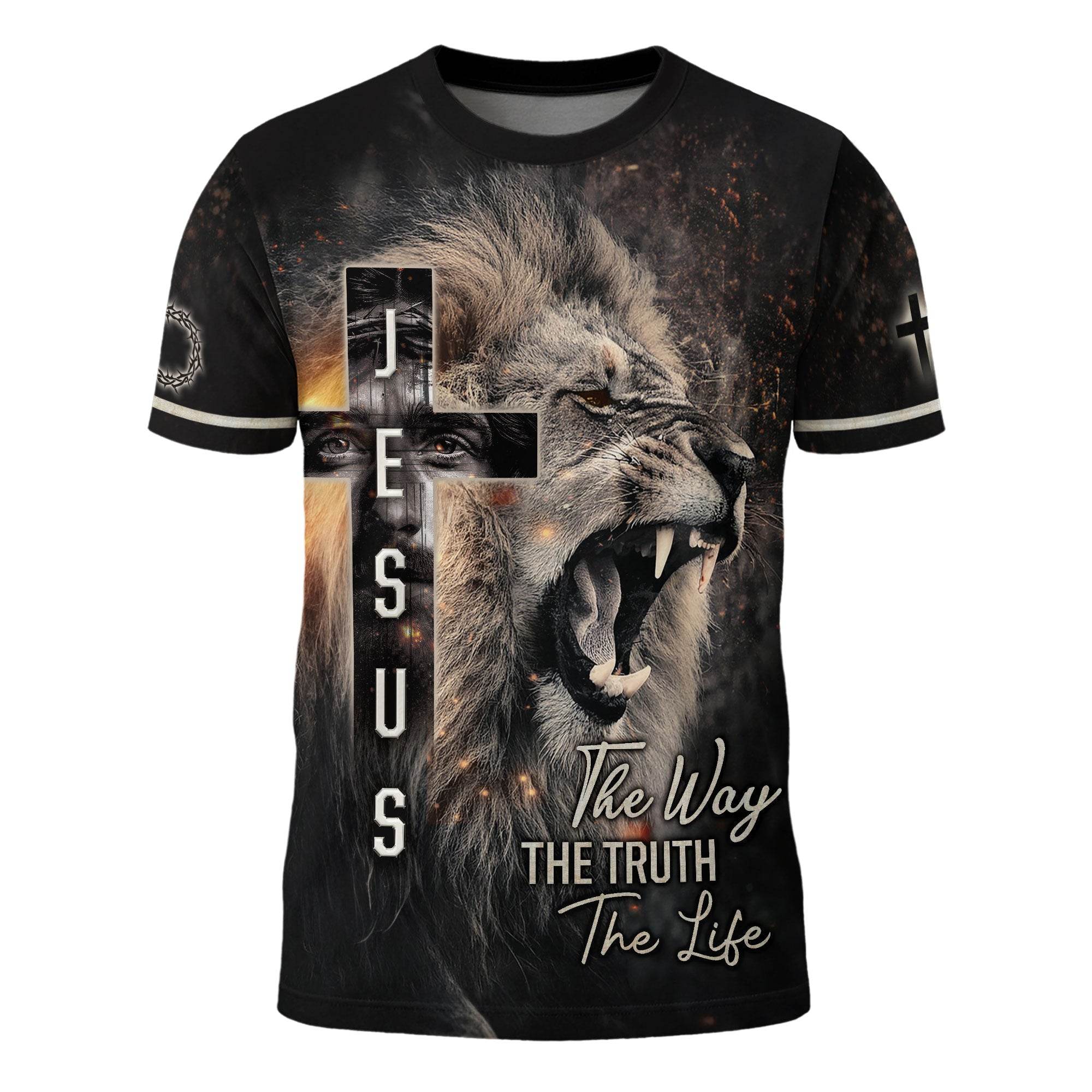 Jesus Lion Cross – The Way The Truth The Life T-Shirt - Rust Field Wear