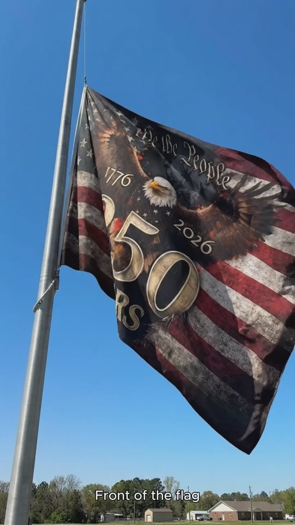 We The People 250 Years Flag 1776–2026 – Eagle Patriotic American Déco ...