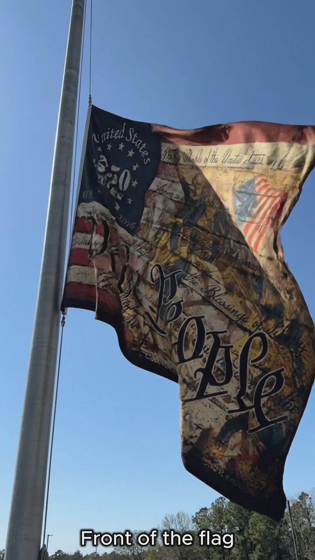 Load video: 1776–2026 We The People Flag, Patriotic Double-Sided House Décor, 250 Years of Freedom