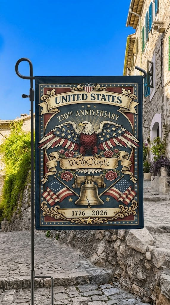 250TH AMERICAN GARDEN FLAG